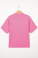 Sachet Pink Solid Color High Neck Oversize Tee