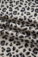 Brown Leopard Print Quarter Zip Corduroy Sweatshirt
