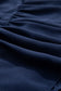 Navy Blue Plus Size Frilled Elastic Waist Lace Trim Boho Ruffled Shorts