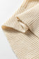 Jet Stream Mixed Texture Knit Flower Embroidered Detail Casual Sweater
