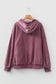 Ashleigh Blue Half Zip Kangaroo Pocket Mineral Wash Baggy Hoodie