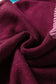 Burgundy Contrast Trim V Neck Cuffed Short Sleeve Loose Sweater