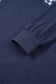 Navy Blue Patchwork Plaid Pocket Quarter Zip Sweatshirt