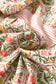 Pink Geometric Floral Print Striped Patchwork Detail Sleeveless Dress