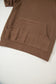 Coffee Twisted Rib Texture Solid Hoodie