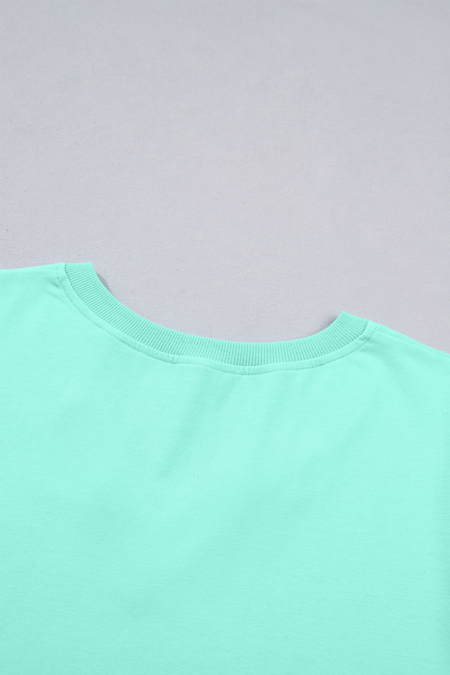 Bonbon Solid Color V Neck Short Puff Sleeve Blouse