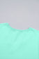 Bonbon Solid Color V Neck Short Puff Sleeve Blouse