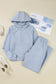 Jet Stream Half Zip Thumbhole Sleeve Hoodie Active Pants 2pcs Outfit