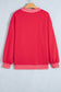 Brown Colorblock Polka Dot Contrast Trim Oversized Sweatshirt