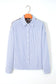 Sky Blue Stripe Contrasted Varsity Stripe Leopard Patchwork Button Down Shirt