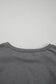 Dark Grey Layered Ruffle Short Sleeve Round Neck Top