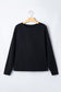 White Solid Color Dropped Shoulder Long Sleeve Top