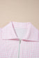 Pink Plaid Zip Neck Sleeveless Top Elastic Waist Shorts Casual Two Piece Short Set