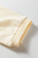 Beige Plus Size Raw Seam Detail Floral Bow Patched Baggy Pullover