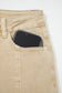 Apricot Solid Color Seamed Center Wide Leg Cropped Jeans