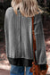 Red Stripe Ribbed Trim Drop Shoulder Long Sleeve Oversize Top