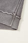 Dark Brown Mineral Wash Exposed Seam Patchwork Knit Open Sweater Cardigan
