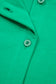 Dark Green Plus Size Button Front Ruffled Stripe Trim V Neck Flutter Sleeve Blouse