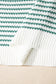 Green Stripe Ribbed Trim Loose Fit Knitted Sweater Vest