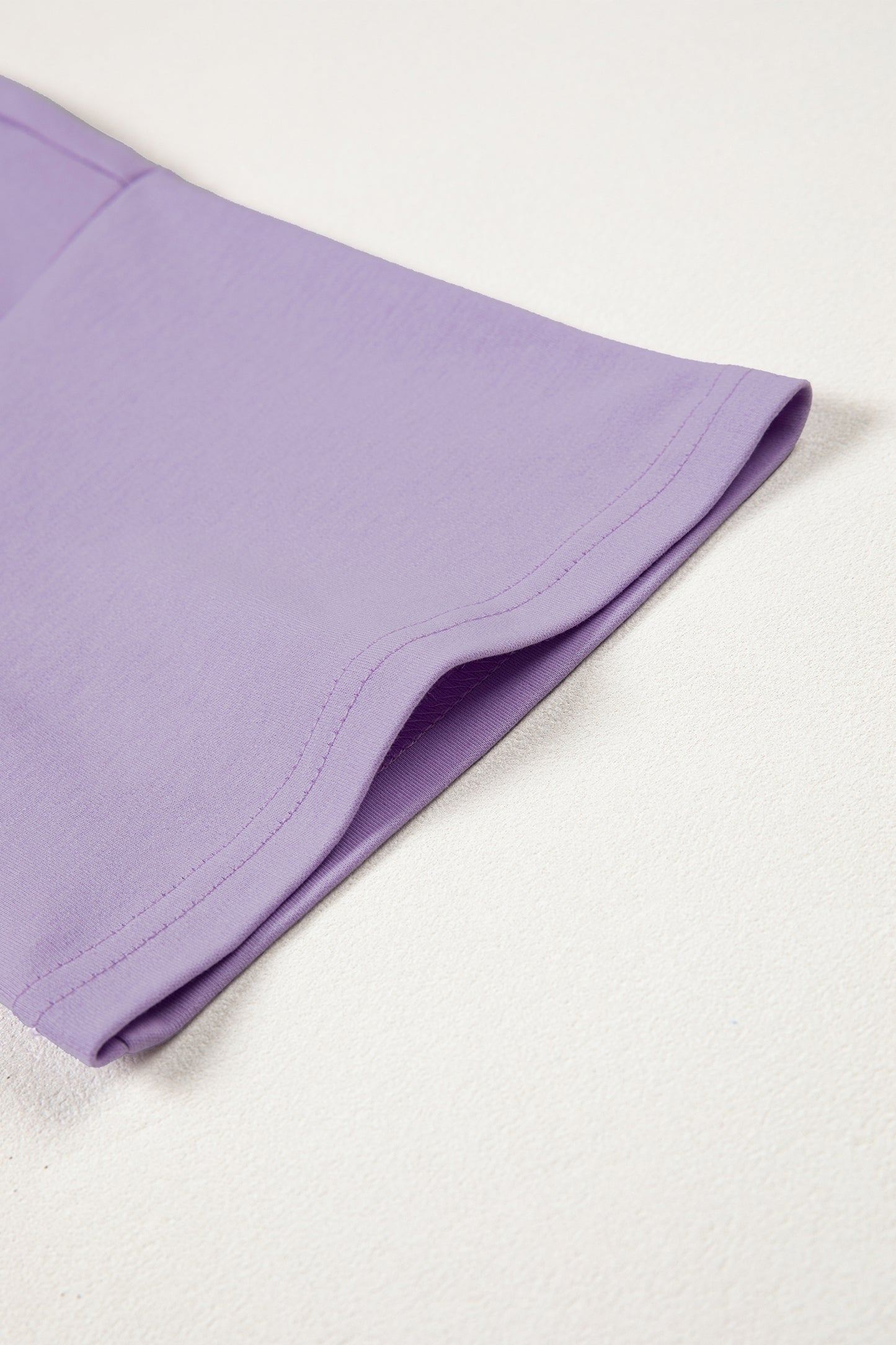 Sachet Pink Solid Color High Neck Oversize Tee