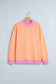 Coffee Colorblock Trim Crewneck Long Sleeve Pullover Sweatshirt