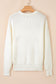 Beige Pumpkin Embroidered Ribbed Thanksgiving Halloween Holiday Sweater