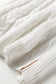 White Mix Texture Patchwork Contrast Stitch Mock Neck Sweater