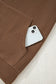 Coffee Twisted Rib Texture Solid Hoodie