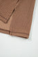 Dark Khaki Twist Ribbed Exposed Seam Detail Long Sleeve Loose Top