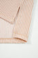 Parchment Twist Ribbed Exposed Seam Detail Long Sleeve Loose Top