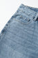 Dusk Blue Embroidered Cropped Wide Leg High Waist Jeans