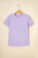 Orchid Petal Casual Plain Crew Neck Tee