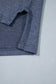 Real Teal Raw Seam Patchwork Long Sleeve Top Pocket Casual Pants 2pcs Set