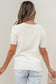 White Wild West Horse Head Printed Short Sleeve Sweater
