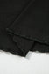 Black Ribbed Knit Lettuce Trim High Neck Long Sleeve Top