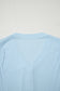 Beau Blue Ribbed Button V Neck Tank Top and Shorts Set