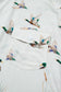 White Mallard Printed Button Flap Pocket Short Sleeve Shirt