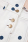 Jet Stream Polka Dot Print Bib Pocket Denim Barrel Overalls Jumpsuit