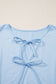Blue Sapphire Plus Size Solid Color Bow Tie Peplum Tank Top