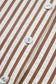Brown Stripe Knot Waist Puff Sleeve Button Down Mini Shirt Dress