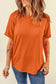 Orchid Petal Casual Plain Crew Neck Tee