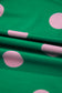 Pink Polka Dot Print V Neck Tee Short Set