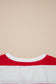 Racing Red Striped Color Block Oversize Tunic Tee