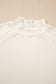 Black Ribbed Knit Lettuce Trim High Neck Long Sleeve Top