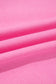 Bright Pink Exposed Seam Detail Reversible Double Wear Plus Size Sweatshirt