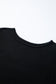 Black Asymmetric Neck Batwing Sleeve Shift Mini Sweater Dress