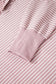 Purple Stripe Thumbhole Side Slits Drop Shoulder Loose Fit Hoodie