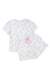 Pink Floral Lettuce Trim Tee and Shorts Ribbed Lounge Set