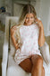 Pink Floral Lettuce Trim Tee and Shorts Ribbed Lounge Set
