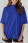 Sachet Pink Solid Color High Neck Oversize Tee